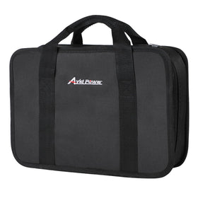 AVID POWER tool bag interior pockets store small items and manuals neatly.