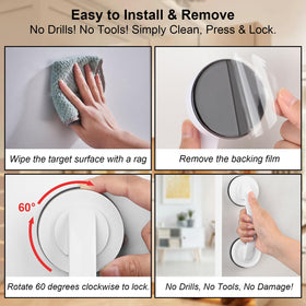 AVIKURA cabinet door handle suction cup on glossy surface for secure grip