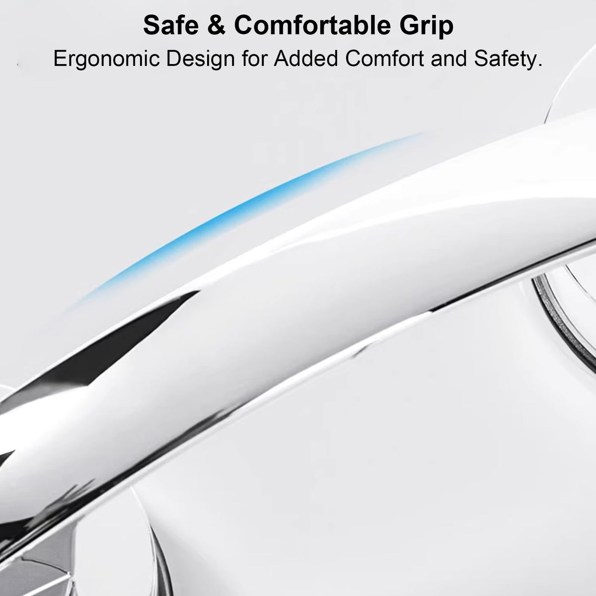 AVIKURA removable suction cup grab bar for renters and flexible decor