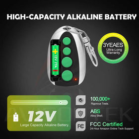Avisontek 12V27A battery image illustrating extended battery life for longer operation between replacements.