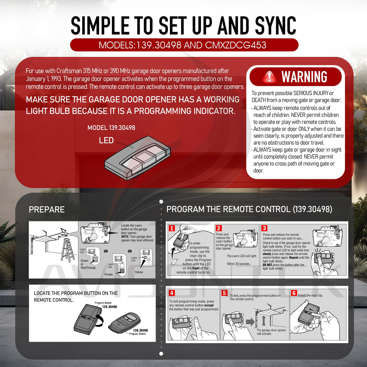 Avisontek 2 warranty seal and support card.
