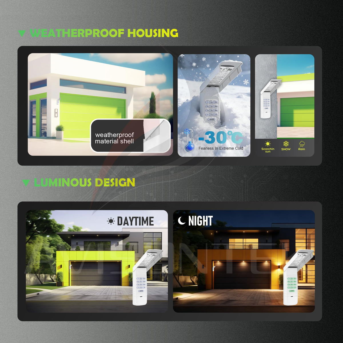 Avisontek 4-digit PIN entry cue with remote-free convenience.