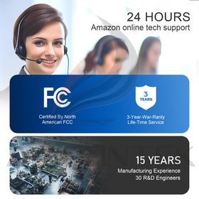 Three year warranty card and support from Avisontek
