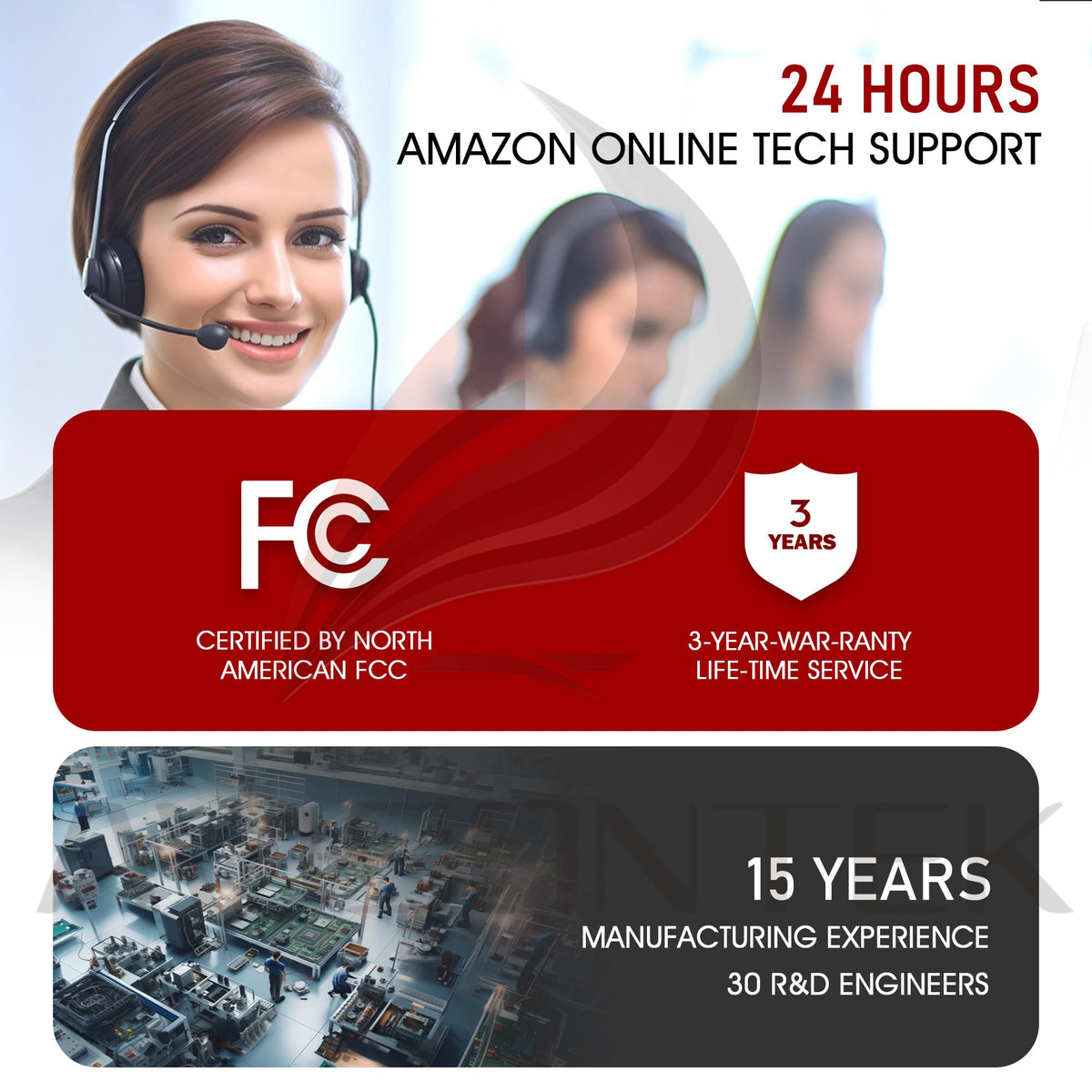 Avisontek GK-R FCC-certified with 3-year warranty