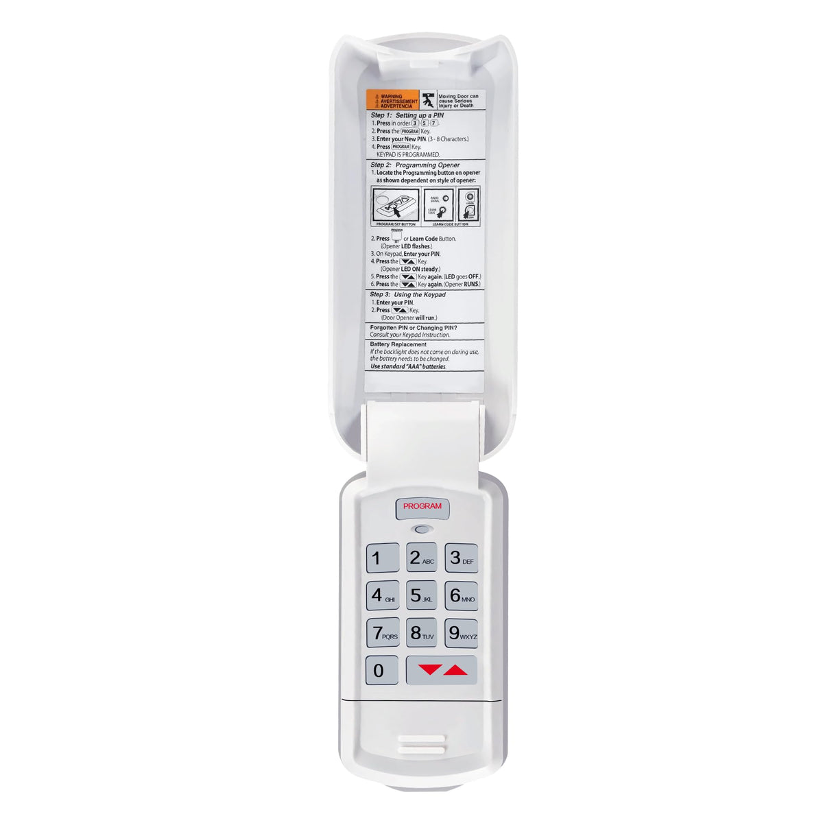 Avisontek GK-R keypad close-up with illuminated keys for easy nighttime entry