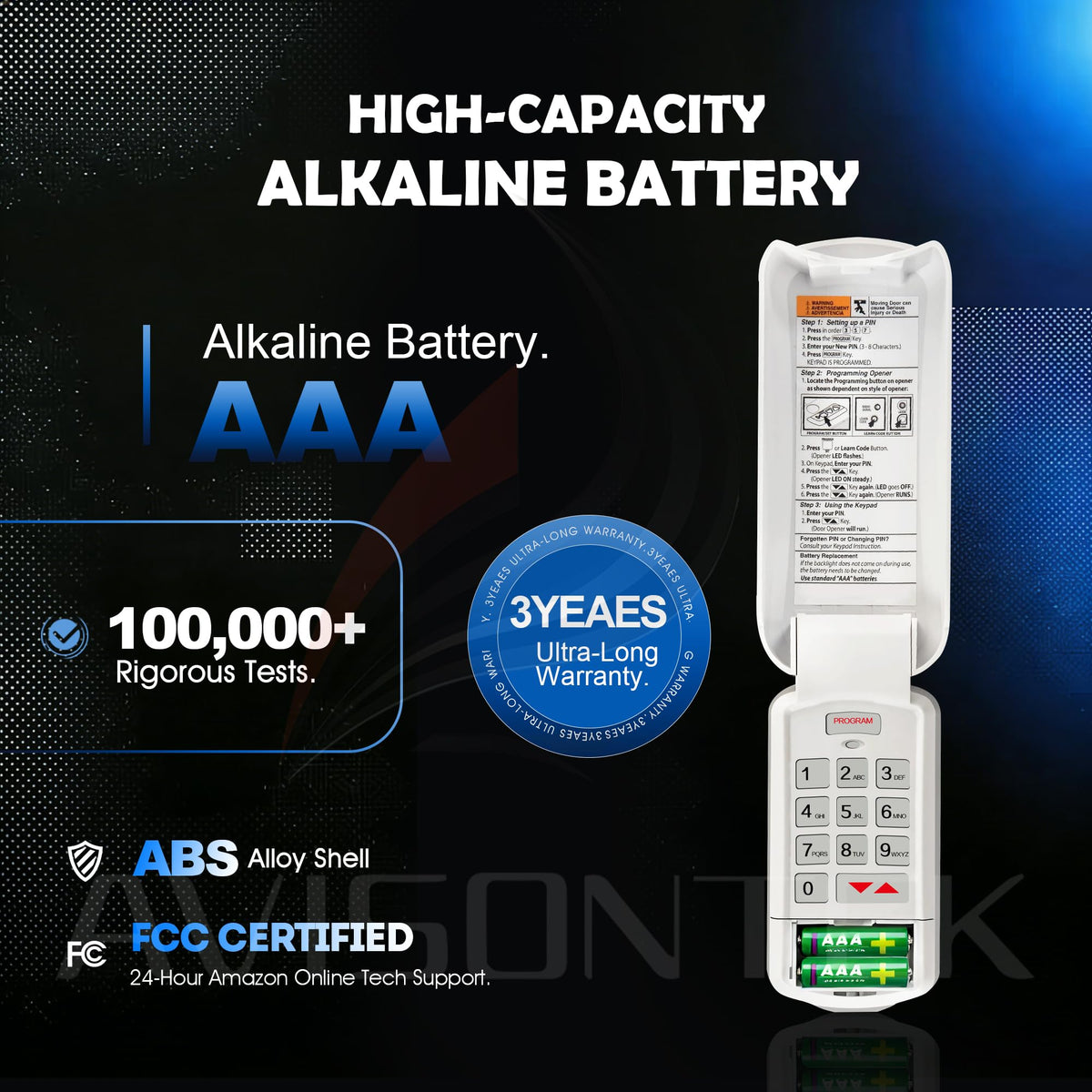 Avisontek GK-BX keypad wall-mounted for convenient entry.