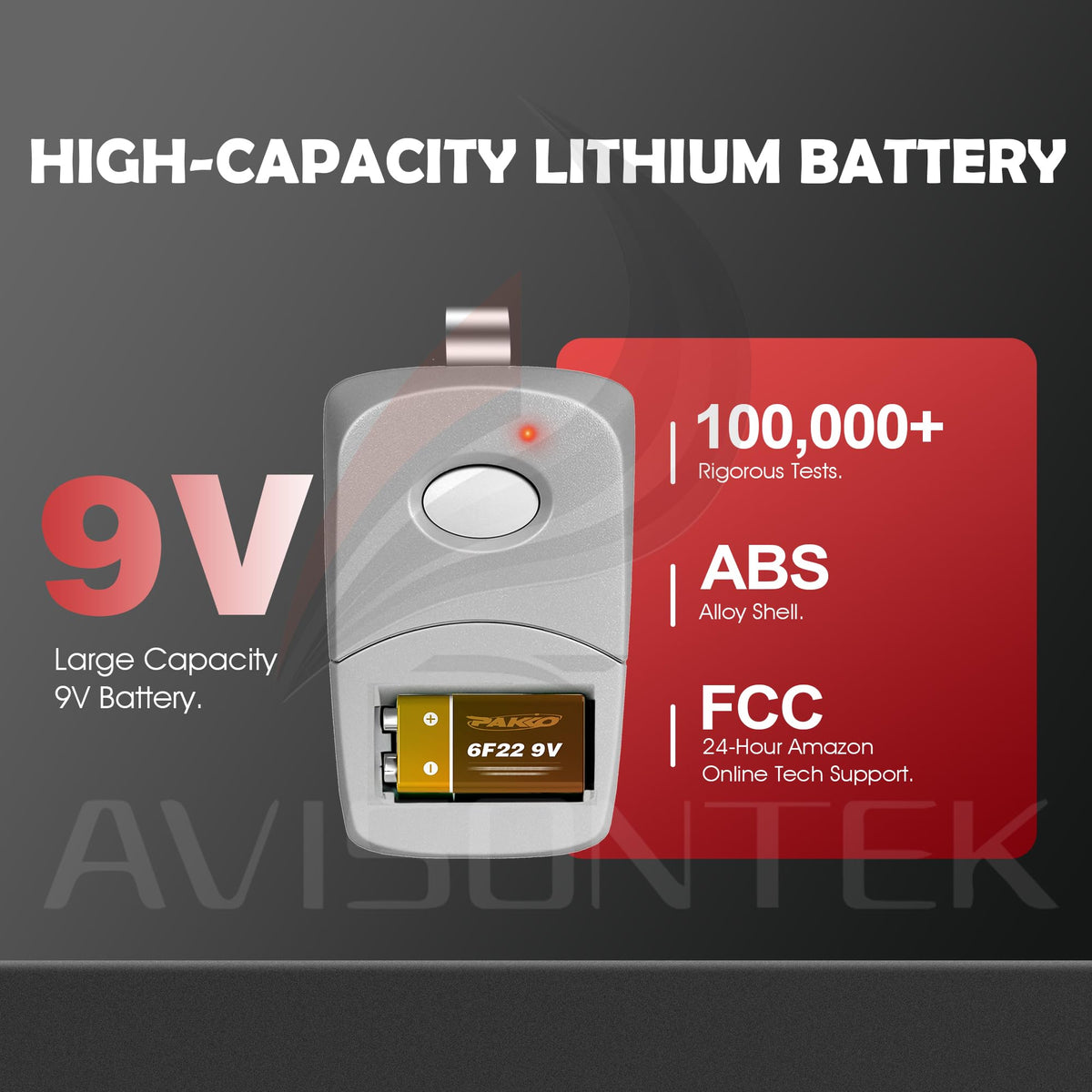 Avisontek Multicode remote battery compartment highlights durable power for daily use