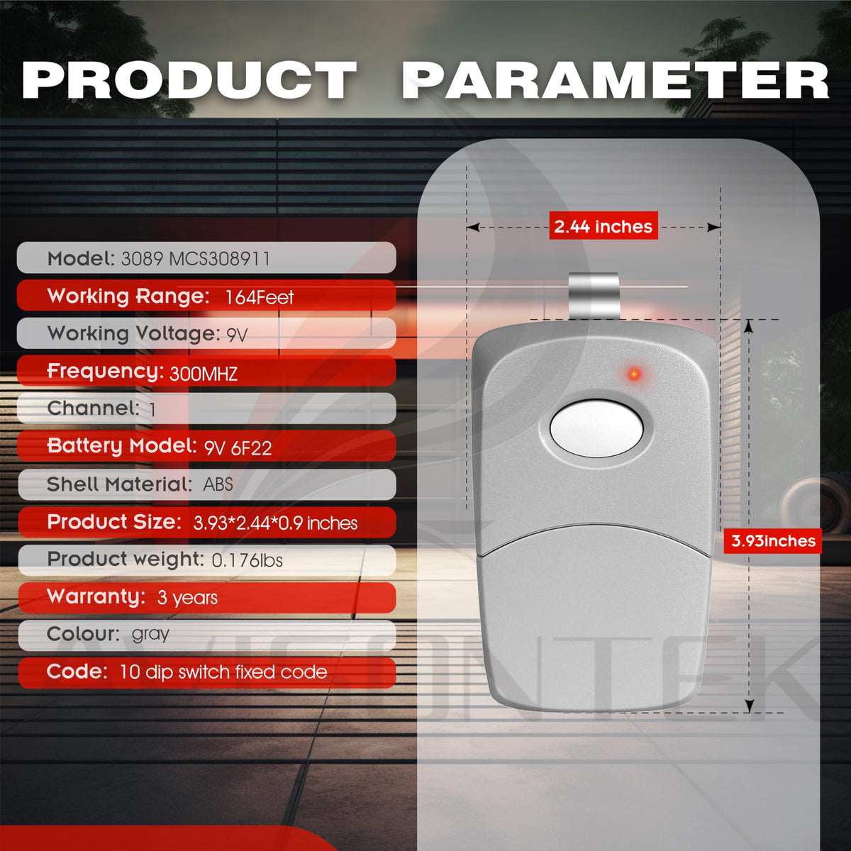 Avisontek Multicode remote compact body emphasizes portable design