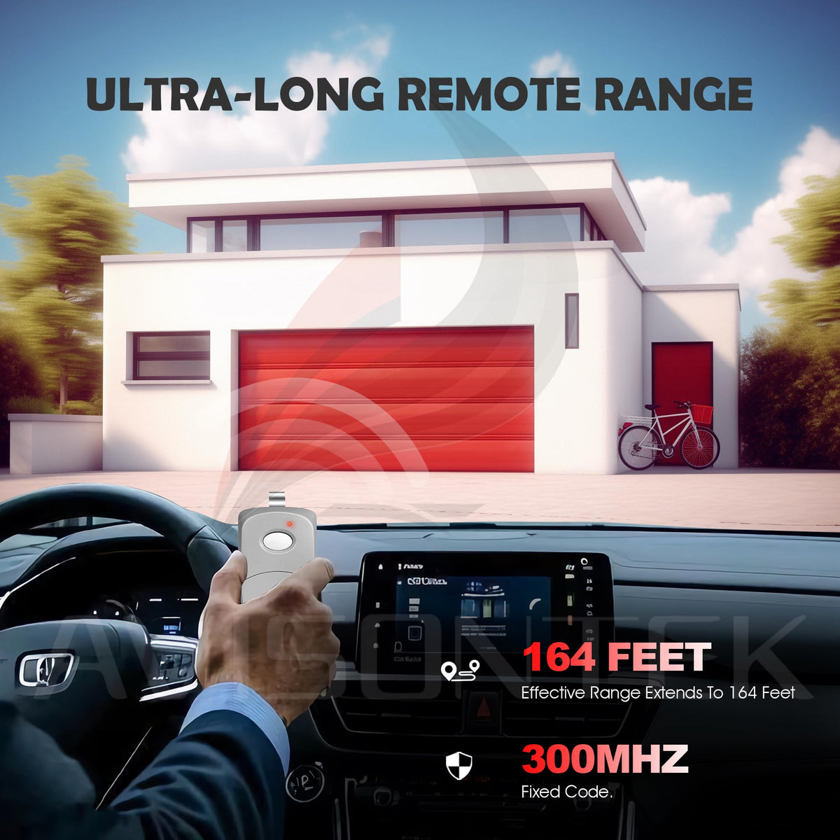 Avisontek Multicode remote visor clip for convenient one-touch gate access