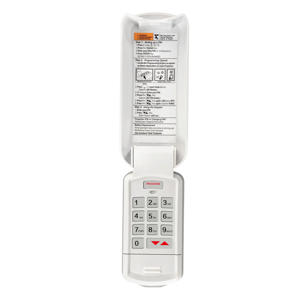 Avisontek OKP-BX wireless keypad front view for easy garage access.