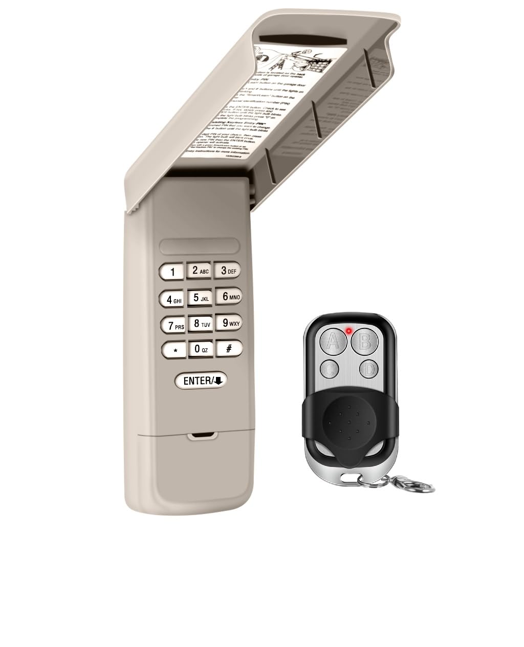 Avisontek universal keypad front view for quick garage access.
