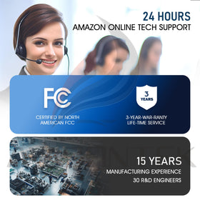 Avisontek wireless keypad warranty information and FCC certification.