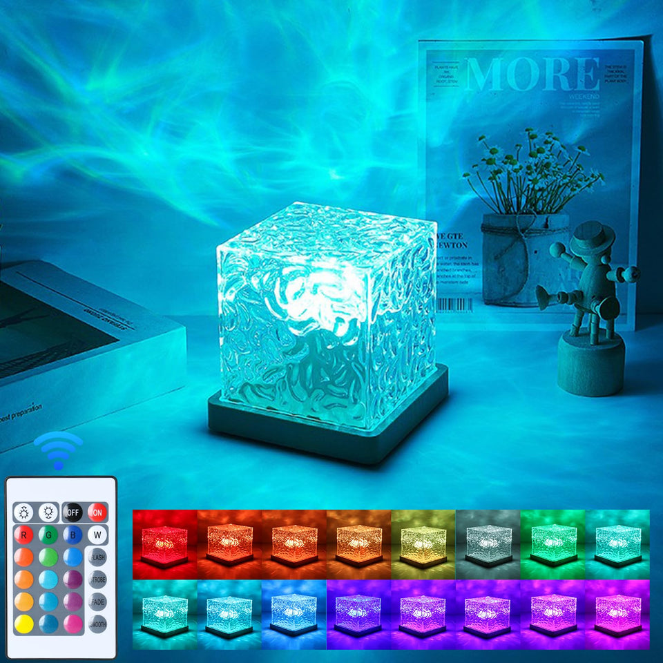 Avkast Northern Lights projector with remote casts calming mood on wall