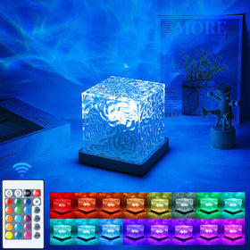 Avkast Ocean Wave Projector creates dynamic ripple for living room ambiance.