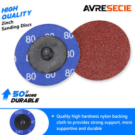 Avresecie roll-lock 2-inch disc 120 grit for fine sanding and coating removal.