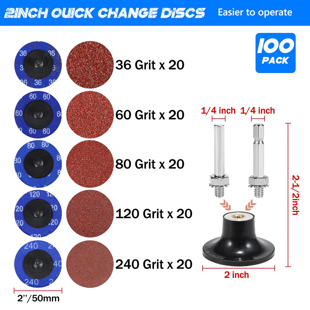 Avresecie roll-lock 2-inch disc 60 grit for smoothing wood and metal edges.