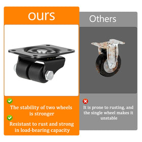 AvrestYPT swivel plate caster shows 360-degree mobility for tight spaces.