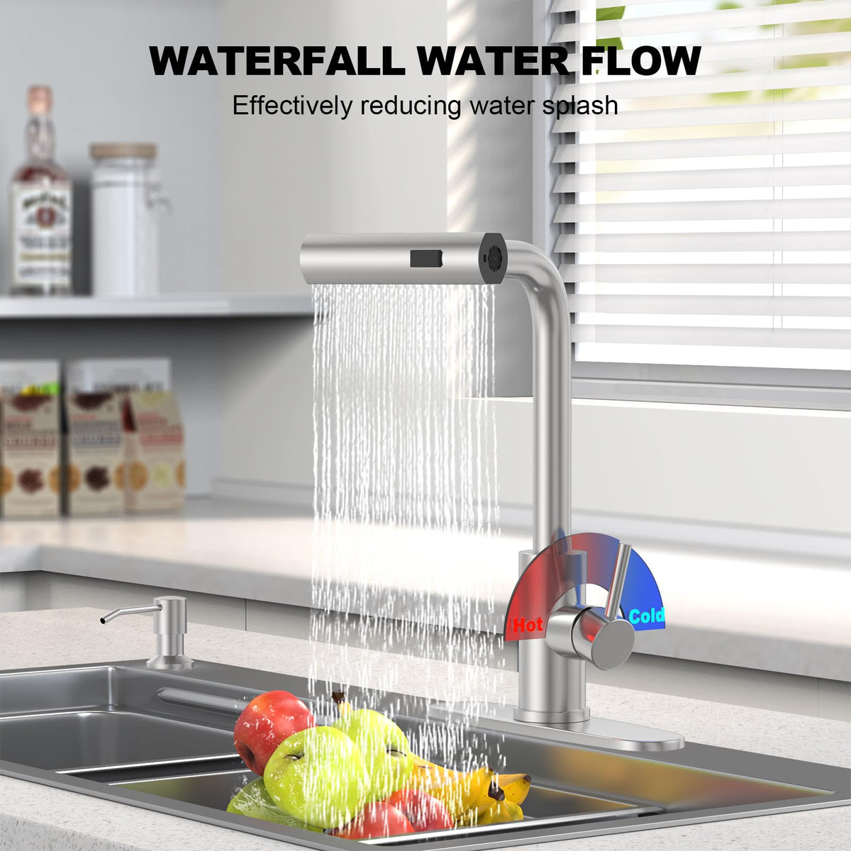 AVSIILE single-handle design lets you adjust flow with one hand.