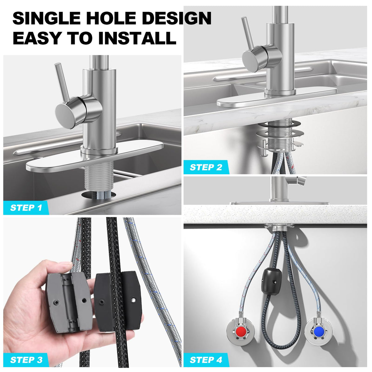 AVSIILE brushed-nickel finish complements farmhouse, condo, or RV setups.