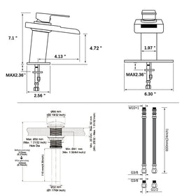 AVSIILE pop-up drain included for effortless sink compatibility