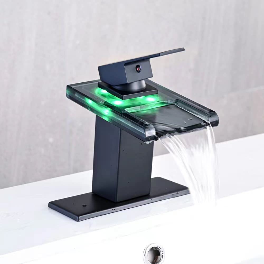 AVSIILE LED faucet with waterfall spout creates a calming water display