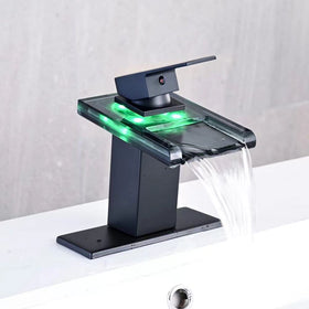 AVSIILE LED faucet with waterfall spout creates a calming water display