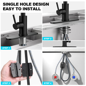 AVSIILE modern matte black faucet suits farmhouse, camper, RV, and bar kitchens