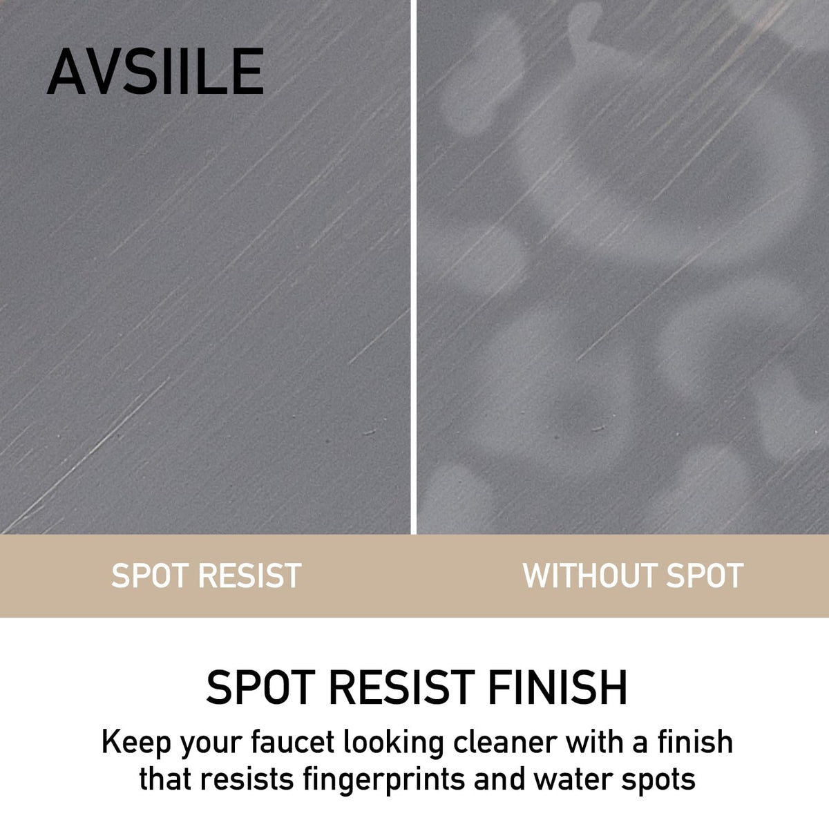 AVSIILE 304 stainless steel matte black finish