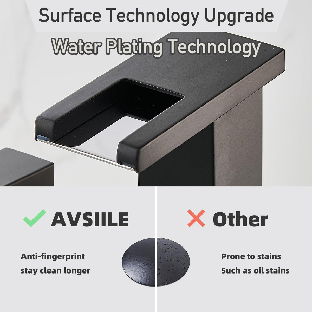 AVSIILE dual-handle 3-hole faucet provides precise control at sink.