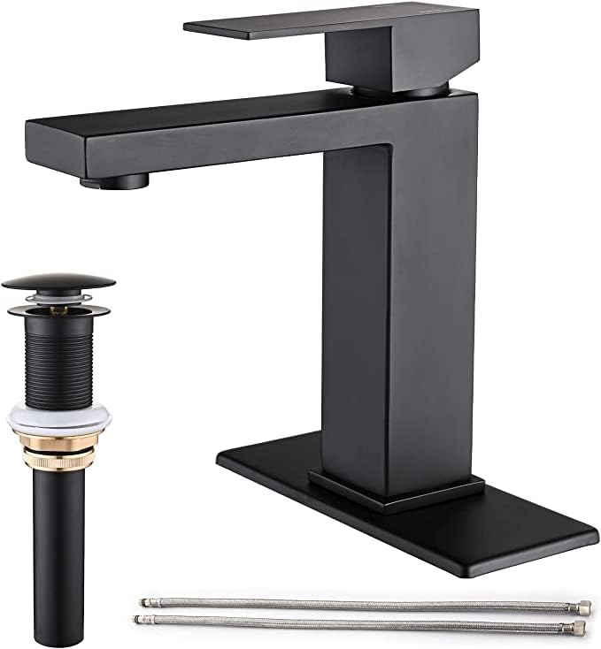 AVSIILE matte black faucet single-handle control for quick temperature and flow adjustment