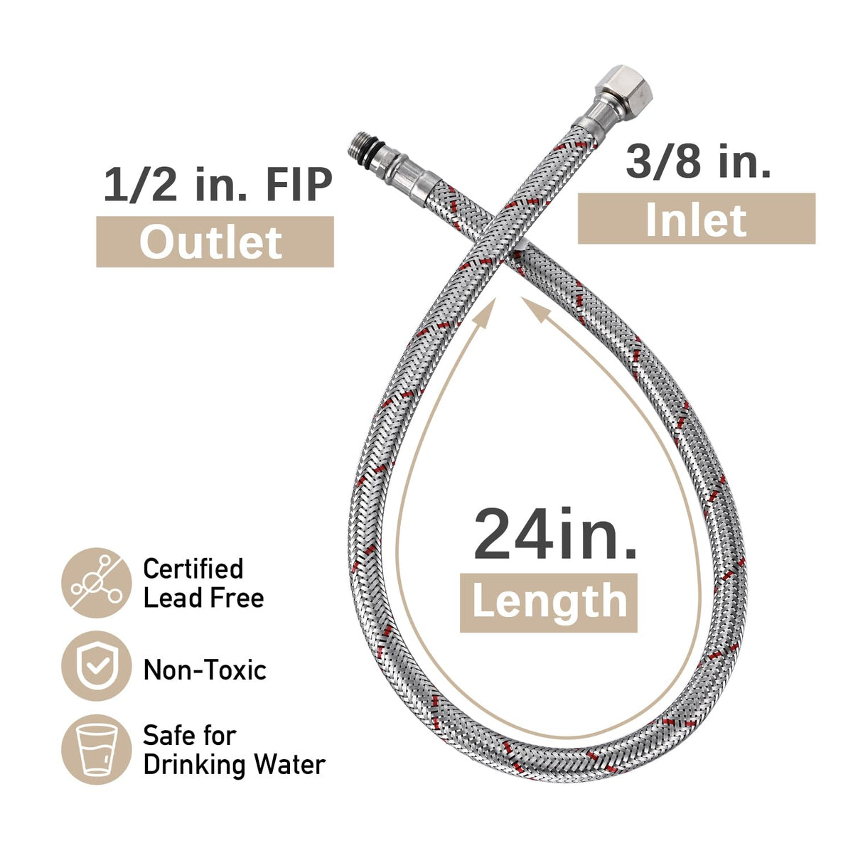 AVSIILE two supply lines for easy hookup
