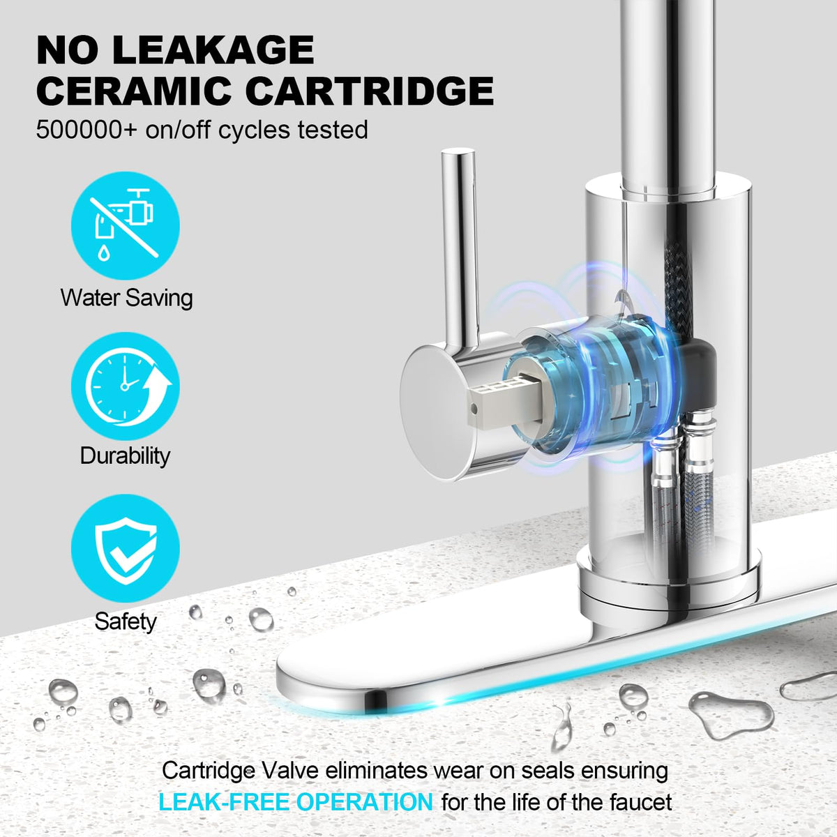 AVSIILE chrome finish adds a modern touch to any kitchen.