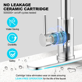 AVSIILE chrome finish adds a modern touch to any kitchen.
