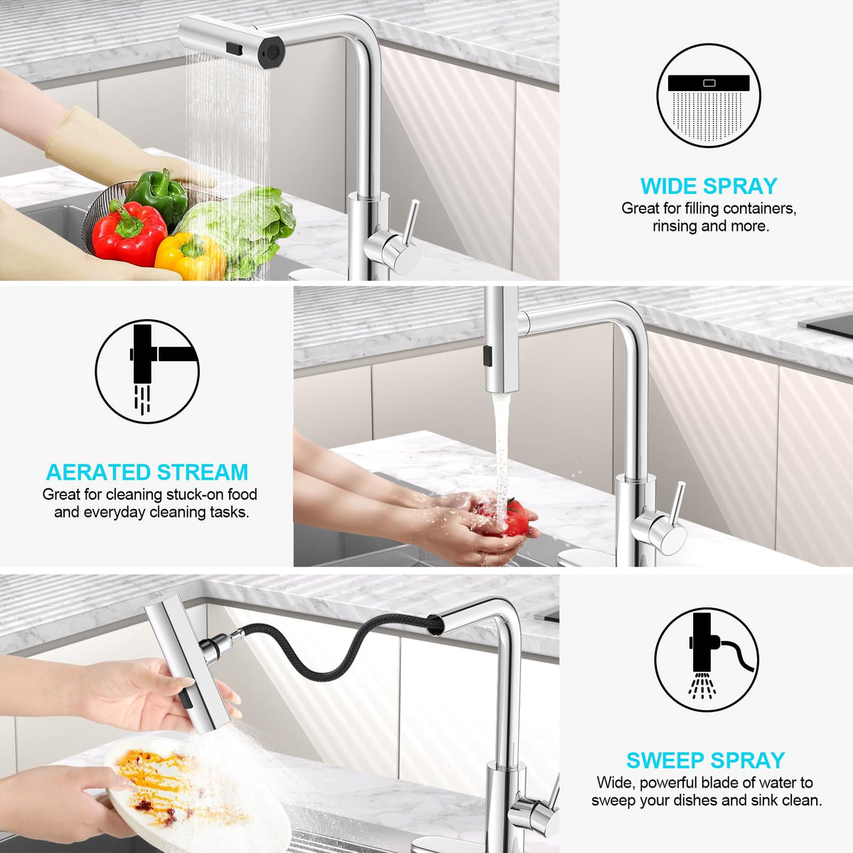 AVSIILE soap dispenser included for convenient handwashing beside the sink.