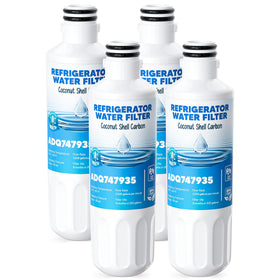 AVXBYR LT1000P 4-pack water filter for LG models, improving taste and odor.