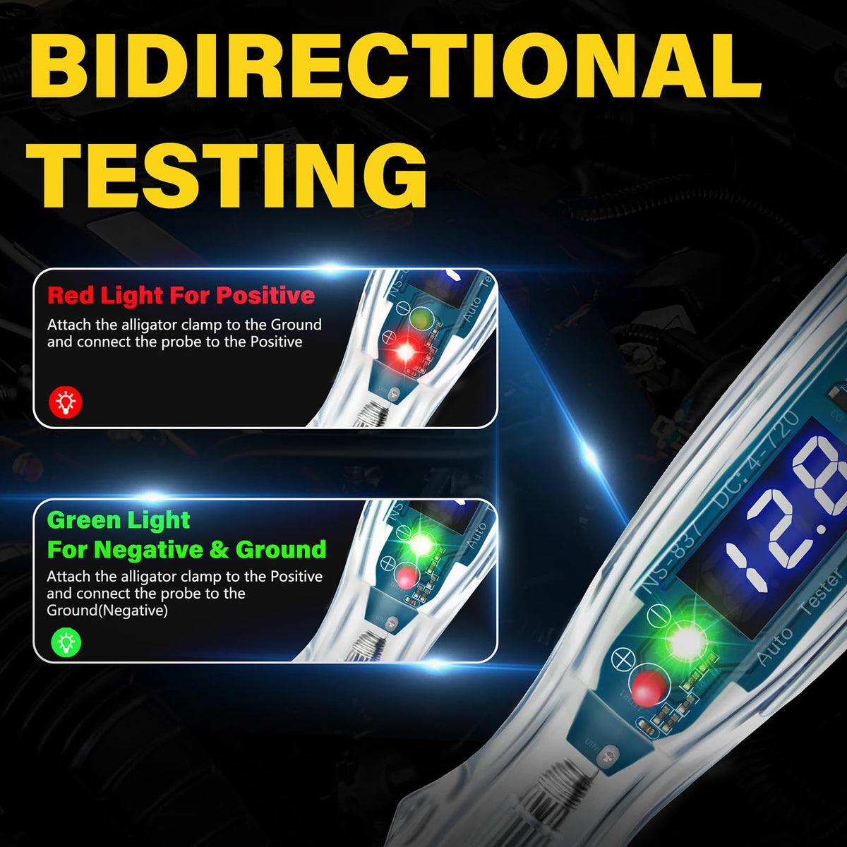AWBLIN buzzer test light buzzing warning during voltage tests.