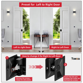AWDIA left-right handed hardware supports both door orientations.