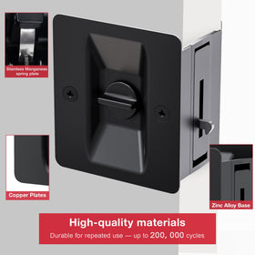 AWDIA matte black pocket door pull-handle suitable for interiors.