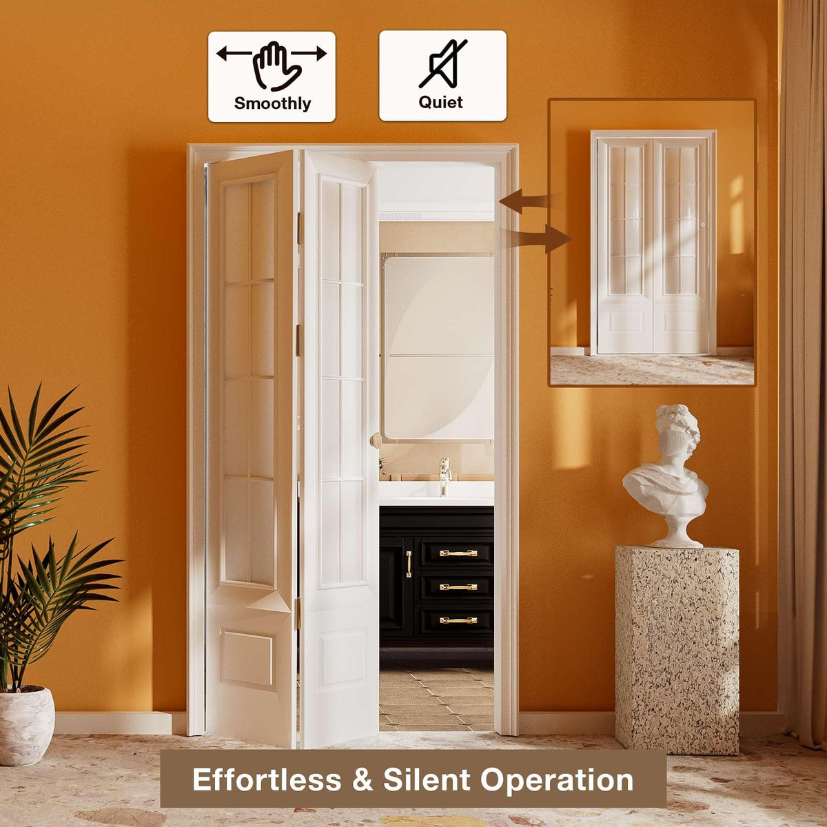 AWDIA top bracket securely mounts the track for dependable operation.