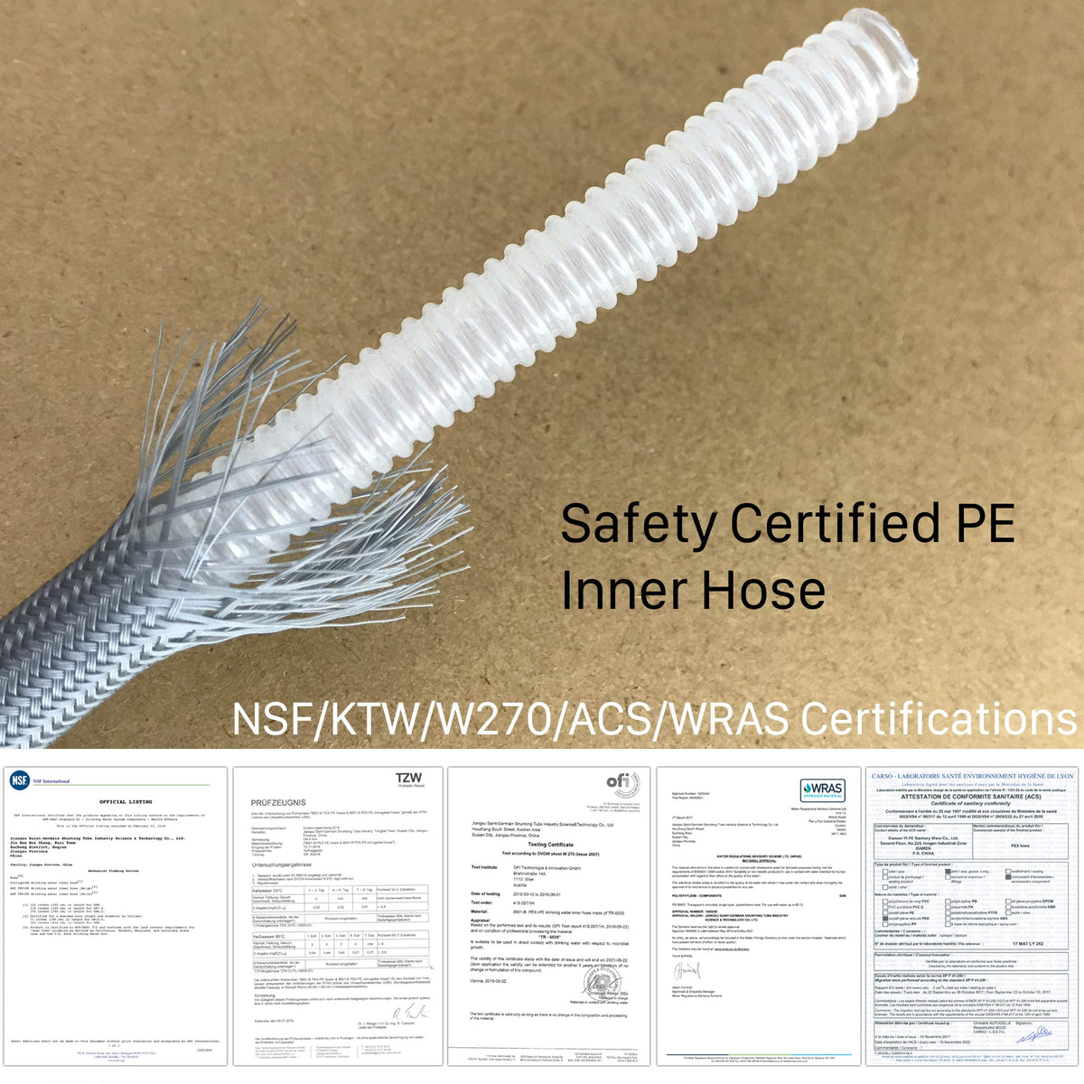 Awelife NSF-certified hose provides safe water and durable performance.