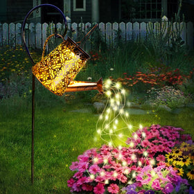 AWENDIETOU cascading light effect lights up patios and walkways.