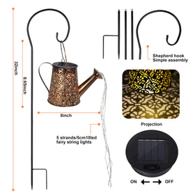 AWENDIETOU large hanging lantern adds charm to garden pathways.