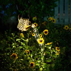 AWENDIETOU solar-powered lantern delivers energy-efficient evening glow.