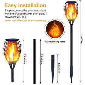 Awethone solar torch demonstrates IP65 waterproof durability against rain or snow
