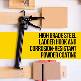 AWF PRO ladder hook keeps the tool ready for elevated work.