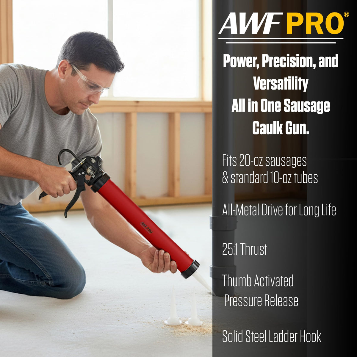 AWF PRO conversion dial quickly switches sausage to cartridge