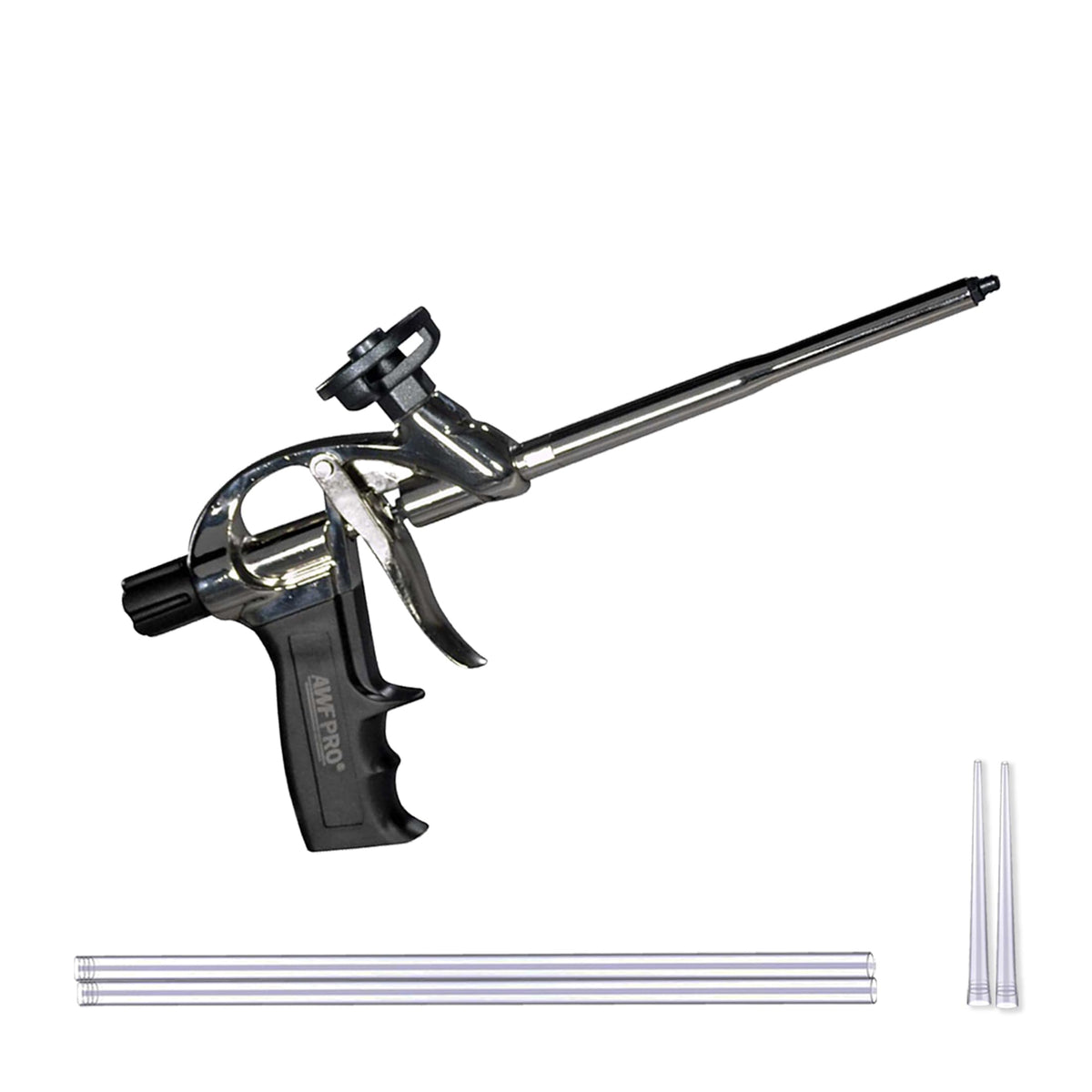 AWF PRO high-precision spray foam gun with adjustable flow control for precise sealing.