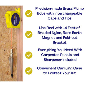 AWF PRO retractable line reel with 14 ft cord for smooth, controlled measurement.