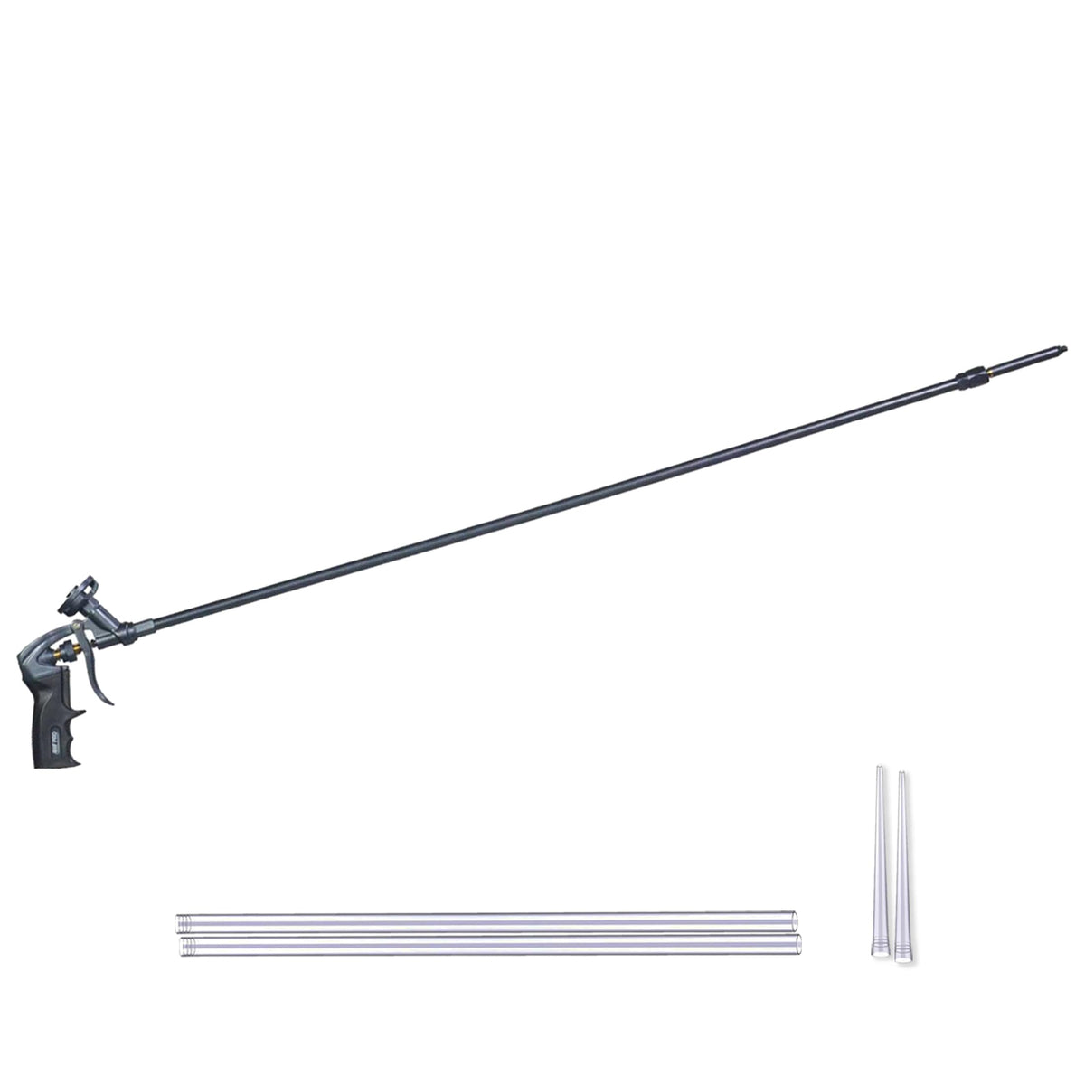 AWF PRO spray foam gun with 40-inch nozzle for deep reach and overhead access