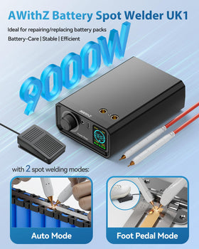 AWithZ 9000W control panel with rotary knob enables precise power settings.